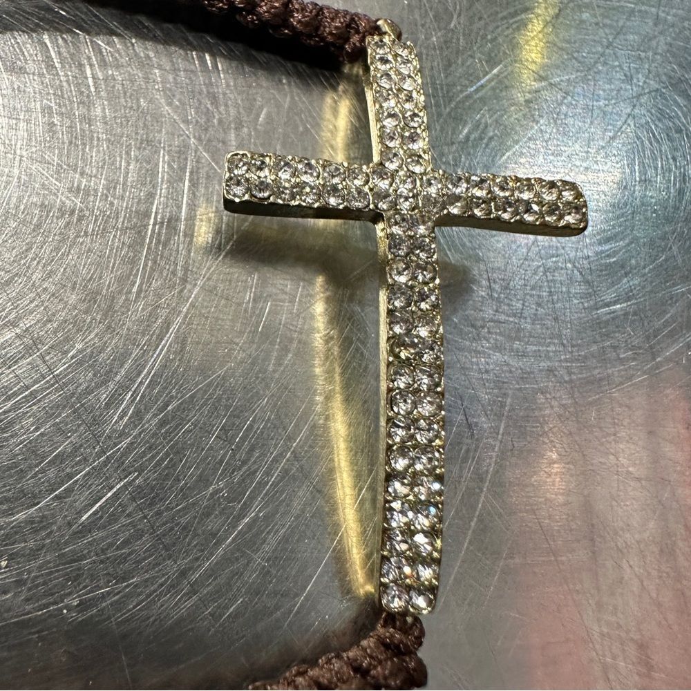 Handmade Adjustable Cross Bracelet - Picture 8 of 10